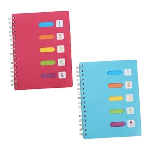 ciieeo 2pcs notebook rollover notepads colorful journal vintage diary memo notepad sketchbook journal lined portable steno lined journal wired magazine thicken paper plan student