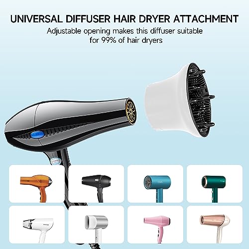 2023 Upgrad Universal Diffuser Hair Dryer Attachment, Hair Dryer Diffuser,Diffuser Attachment for Hair Dryer