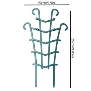 Mini Garden Trellis for Indoor and Outdoor Climbing Plants - Stackable Plant Trellis - Plastic Potted Plant Support (8, Horn Shape)