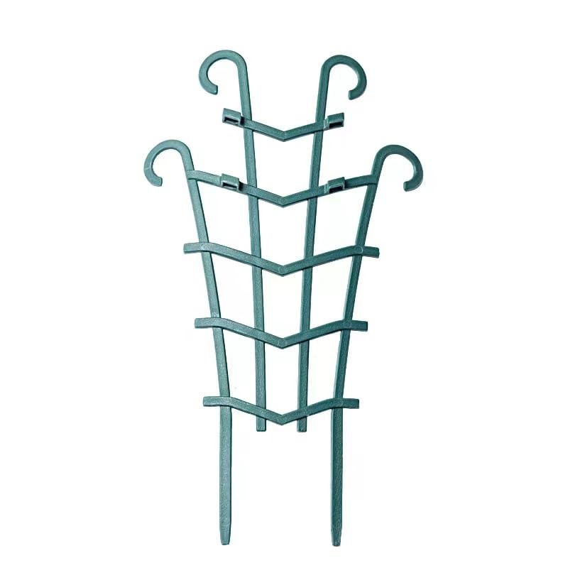 Mini Garden Trellis for Indoor and Outdoor Climbing Plants - Stackable Plant Trellis - Plastic Potted Plant Support (8, Horn Shape)