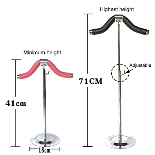 Cabilock 2PCS Stainless Steel T Shirt Display Clothes Display Stand Flexible Shoulder Stand Girl Dress Clothes Stand Metal Clothes Hanger Rack