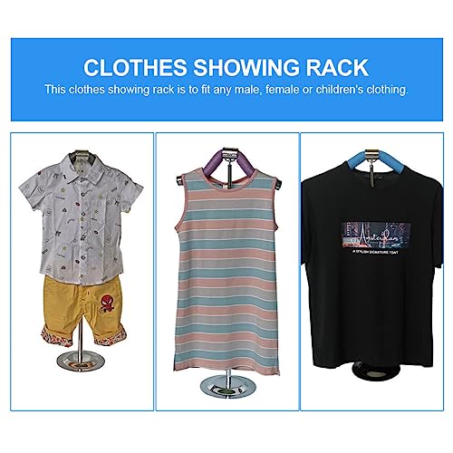 Cabilock 2PCS Stainless Steel T Shirt Display Clothes Display Stand Flexible Shoulder Stand Girl Dress Clothes Stand Metal Clothes Hanger Rack