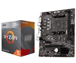 amd ryzen 5 4600g 6-core 12-thread unlocked desktop processor with wraith stealth cooler bundle with gigabyte b450m ds3h wifi matx am4 gaming motherboard