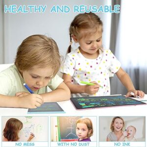 Writing Tablet for Kids 16 Inch LCD Kids Drawing Tablet Large Screen Erasable Drawing Colorful Doodle Board Learning Educational Toy Gift for 3 4 5 6 7 Year Old Girls Boys (Blue)