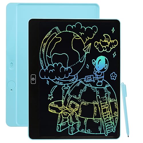 Writing Tablet for Kids 16 Inch LCD Kids Drawing Tablet Large Screen Erasable Drawing Colorful Doodle Board Learning Educational Toy Gift for 3 4 5 6 7 Year Old Girls Boys (Blue)