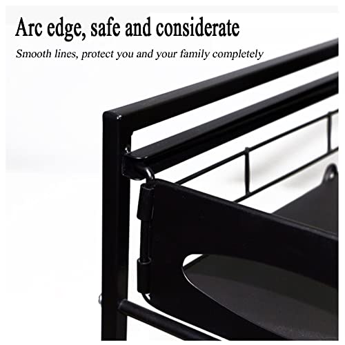 Under Sink Organizers,Kitchen Cabinet Organization,Under Sink Shelf Organizer Rack Multi-purpose Under Sink Storage For Bathroom Kitchen (Color : Black, Size : 39.8x22.4x37.4cm) (Color : White.)