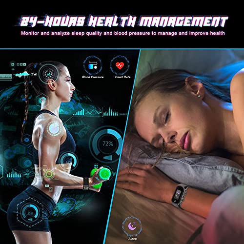 Smart Watch with Earbuds,Watch with Earbuds Built in for Men Women Kids Long Standby Time Receive Calls Messages Play Music Sleep Tracker Calorie Counter Heart Rate for Android iOS (Black)