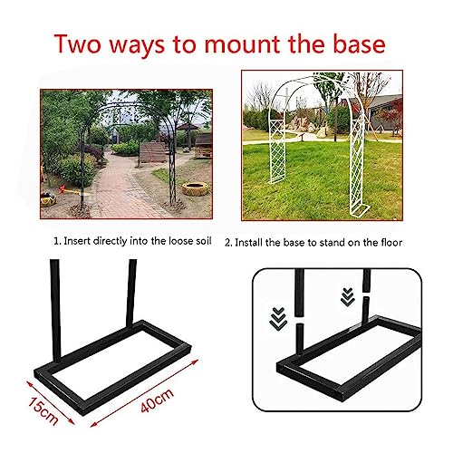 Metal Garden Arch,Garden Arbor,Rose Arches,Rose Arch Trellis,Rose Arbor Climbing Plants for Support,Rose Frame for Various Climbing Plant140*230Cm (Color : Brown, Size : W180cmXH230cmXD40cm)