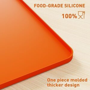 Merapi 17" Griddle Mat Silicone for Blackstone, Food-Grade Silicone Griddle Cover Mat, Griddle Accessories for Blackstone, All Season Protective Cover for Blackstone Grill Outdoor Indoor (Orange)