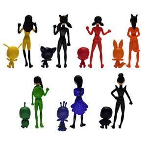 Cartoon-Inspired Ladybug Fantasy Magic Ladys (Set of 14 pcs), Action Figures, Toys, Cake Toppers