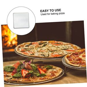 SHOWERORO 1pc Pizza Pan Bread Oven Mini Oven Aluminum Cake Pans Pizza Bakeware Non Pizza Pan Pizza Baking Screen Aluminum Alloy Silver Hollow Pizza Pan Square Pizza Plate Cake Baking Pan