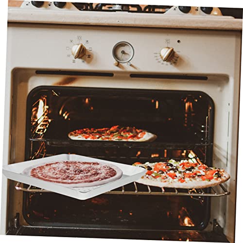 SHOWERORO 1pc Pizza Pan Bread Oven Mini Oven Aluminum Cake Pans Pizza Bakeware Non Pizza Pan Pizza Baking Screen Aluminum Alloy Silver Hollow Pizza Pan Square Pizza Plate Cake Baking Pan