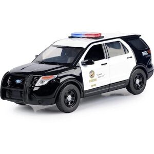 2015 police interceptor utility black and white lapd (los angeles police department) 1/43 diecast model car by motormax 79493