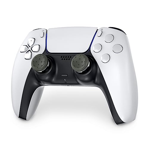 KontrolFreek CQC Classic for Playstation 4 (PS4) and Playstation 5 (PS5) Controller | Performance Thumbsticks | 2 Mid-Rise Concave | Gray/White