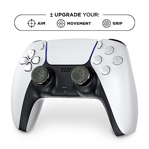 KontrolFreek CQC Classic for Playstation 4 (PS4) and Playstation 5 (PS5) Controller | Performance Thumbsticks | 2 Mid-Rise Concave | Gray/White