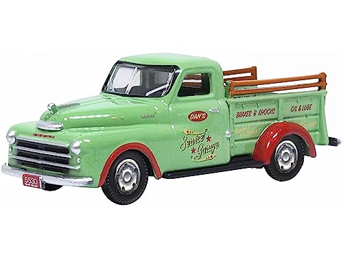 1948 B-1B Pickup Truck Green Dan's Service Garage 1/87 (HO) Scale Diecast Model Car by Oxford Diecast 87DP48003