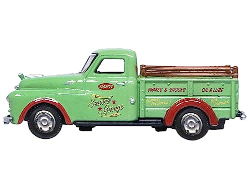 1948 B-1B Pickup Truck Green Dan's Service Garage 1/87 (HO) Scale Diecast Model Car by Oxford Diecast 87DP48003