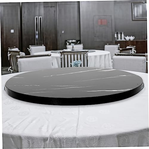 GANAZONO Table Turntable Wooden Turntable Rotating Plate Black Table Marble Table Lazy Susans for Table Round Kitchen Organizer Rotating Tabletop Pantry Turntable Dining Table Board