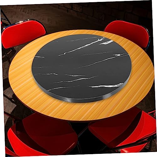 GANAZONO Table Turntable Wooden Turntable Rotating Plate Black Table Marble Table Lazy Susans for Table Round Kitchen Organizer Rotating Tabletop Pantry Turntable Dining Table Board