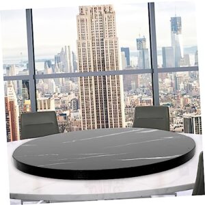 GANAZONO Table Turntable Wooden Turntable Rotating Plate Black Table Marble Table Lazy Susans for Table Round Kitchen Organizer Rotating Tabletop Pantry Turntable Dining Table Board