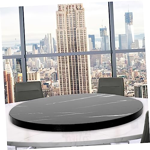 GANAZONO Table Turntable Wooden Turntable Rotating Plate Black Table Marble Table Lazy Susans for Table Round Kitchen Organizer Rotating Tabletop Pantry Turntable Dining Table Board