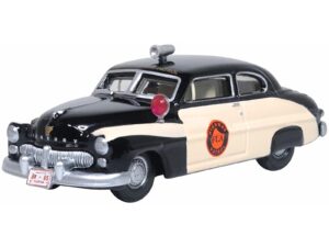 1949 mercury monarch police black and white florida highway patrol 1/87 (ho) scale diecast model car by oxford diecast 87me49010