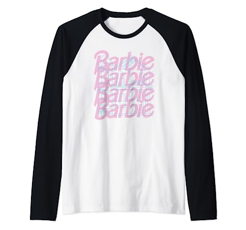 Barbie - Barbie Logo House Stacked Raglan Baseball Tee