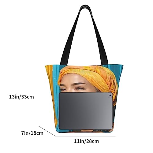 ZimiZu Singer Jhenes A-ikos Reusable Grocery Shopping Bags, Tote Bag Storage Casual Handbag For Shopping Beach Travel Work