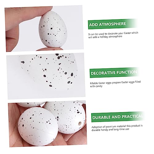 ibasenice 50pcs Easter Eggs Easter Eggs for Painting Kids Decor Arts and Crafts for Kids Surprise Toys for Children Easter Simulation Egg Plastic White Easter Small Egg Party Supply Blank