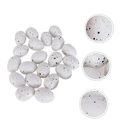 ibasenice 50pcs Easter Eggs Easter Eggs for Painting Kids Decor Arts and Crafts for Kids Surprise Toys for Children Easter Simulation Egg Plastic White Easter Small Egg Party Supply Blank