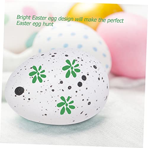 ibasenice 50pcs Easter Eggs Easter Eggs for Painting Kids Decor Arts and Crafts for Kids Surprise Toys for Children Easter Simulation Egg Plastic White Easter Small Egg Party Supply Blank