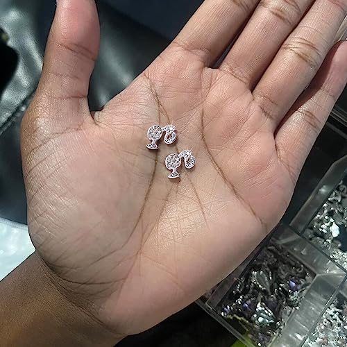 20 Pcs Kawaii Head Nail Charms - Silver Head Nail Charms for Acrylic Nails 3D White Nail Art Rhinestones Jewelry Nail Gems for Nails Metal Nail Decorations for Women Girls Nail Accessories Supplies