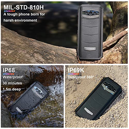 DOOGEE V30 Rugged Smartphone(2023), eSIM Dual 5G 15GB+256GB Rugged Phone Unlocked, 6.6" FHD+ /120Hz Rugged Cell Phone, Dual Hi-Res Speakers, Android 12, 108MP Triple Camera, Night Vision, NFC, OTG