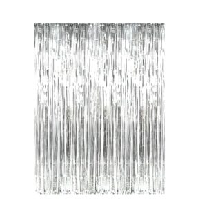 3 pack silver backdrop curtain,bigbigme foil fringe curtain,silver metallic tinsel foil backdrop,party decorations for birthday wedding decor,door streamers,bachelorette,party streamers,party supplies