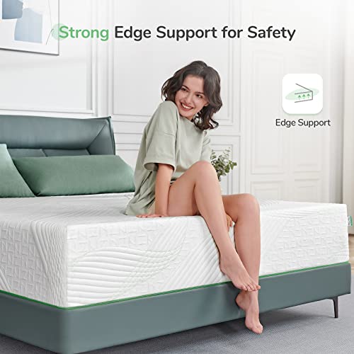 Novilla King Size Mattress, 12 Inch Gel Memory Foam Mattress King, Mattress in a Box for Back Pain Relief, Medium Firm Mattress with Edge Support & Motion Isolation, Ataraxia