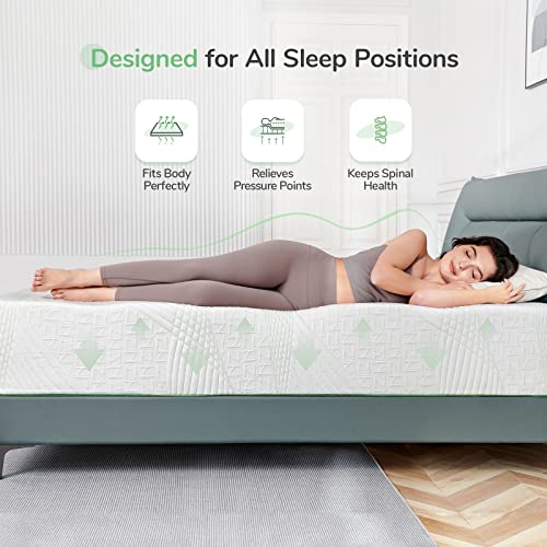 Novilla King Size Mattress, 12 Inch Gel Memory Foam Mattress King, Mattress in a Box for Back Pain Relief, Medium Firm Mattress with Edge Support & Motion Isolation, Ataraxia