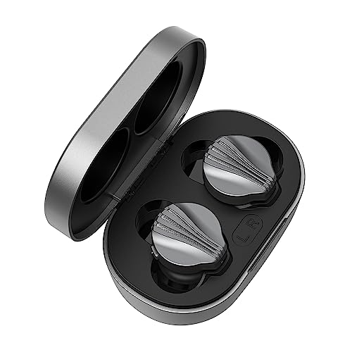 FiiO FW3 True Wireless Earbud, Bluetooth 5.2 LDAC/aptX Adaptive, 10mm Drivers with Big Bass, App for Custom EQ, 21H Playtime (Grey)