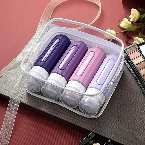 Mrsdry 16 Pack Travel Bottles Set for Toiletries, Leakproof Travel Containers for Toiletries TSA Approved Silicone Travel Accessories Squeezable Refillable 3oz for Shampoo Conditioner Lotion