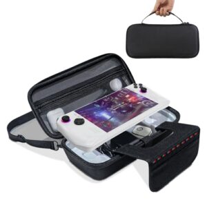 joytorn protective carrying case for rog ally 7” 120hz console,accessories organizer storage travel handheld case compatible with asus rog ally console-black