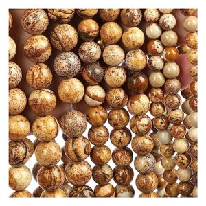 homeemoh 60pcs 6mm Real Gemstone Beads Natural Round Stone Beads Loose Quartz Beads Spacer Beads for Beading Crafts