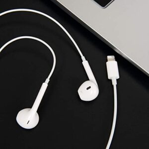 [Apple MFi Certified] Apple Headphones Wired Earbuds with Lightning Connector Earphones with Built-in Microphone & Volume Control Compatible with iPhone 14/13/12/11/XR/XS/X/8/7/SE