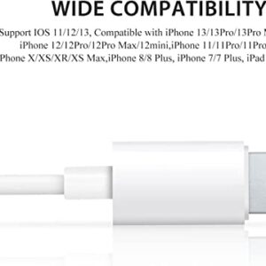 [Apple MFi Certified] Apple Headphones Wired Earbuds with Lightning Connector Earphones with Built-in Microphone & Volume Control Compatible with iPhone 14/13/12/11/XR/XS/X/8/7/SE