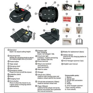 Smart Weeder, 3000 RPM Mowing Robot, Mowing Range: 2600㎡, Battery Life: 2-3 Hours, Anti-Theft + Automatic Charging, Used for Back Garden/Lawn Care