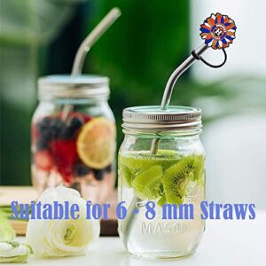 10pcs Straw Covers for Reusable Straws-Quirky TEXAS Style-Drinking Straw Covers Cap-Silicone Straw Toppers for Tumblers,Stanley Cup Straw Cover,Straw Tip Covers,7-9mm Straws Compatible 2D Style 32