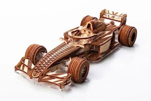 mechanical veter models wooden and plastic 3d puzzle racer v3 formula one f1 racing car self-assembly set
