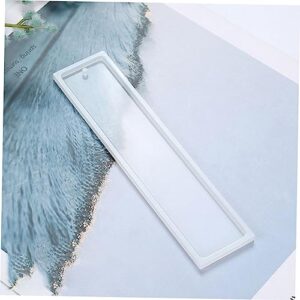 VILLCASE 6pcs Bookmark Mold Hand Mold Tray Mold Resin Bookmark DIY Bookmark White Bookmark Making Molds Bookmark Molds Resin Molds Silicone Bookmark Molds for Resin Casting UV Epoxy Resin