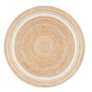 manvi exports 4x4, 5x5, 6x6,feet natural jute scallop round rug, floor scalloped edge rug braided boho eco large circular handmade area rugs