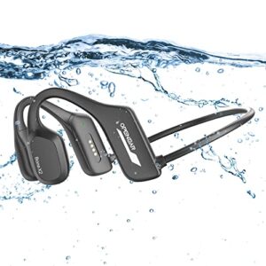 mionbel swimming headphones, bone conduction headphones bluetooth 5.3, ip68 waterproof wireless sports earphones, built-in mp3 player 32g memory, open ear headphones suitable for swimming, running