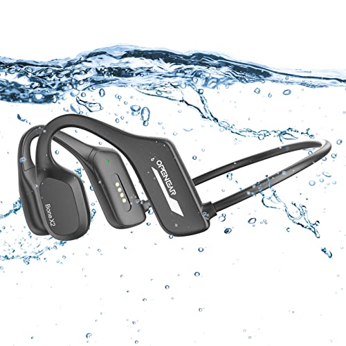 Mionbel Swimming Headphones, Bone Conduction Headphones Bluetooth 5.3, IP68 Waterproof Wireless Sports Earphones, Built-in MP3 Player 32G Memory, Open Ear Headphones Suitable for Swimming, Running