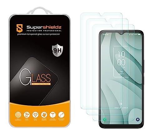 Supershieldz (3 Pack) Designed for TCL 40 X 5G / TCL 40 XE 5G Tempered Glass Screen Protector, Anti Scratch, Bubble Free